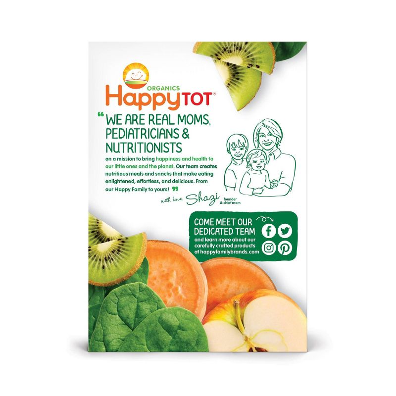 HappyTot Love My Veggies 4pk Organic Spinach Apples Sweet Potatoes & Kiwi - 16.88oz