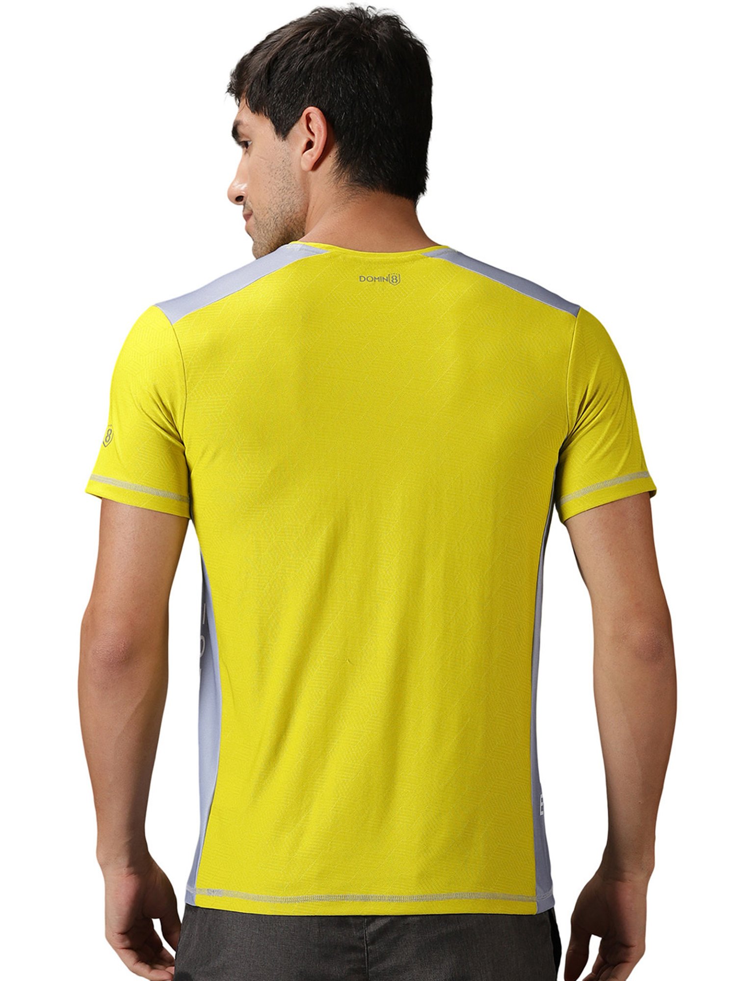 DOMIN8 Men Contrast Cut And Sew At Side Training T-Shirt