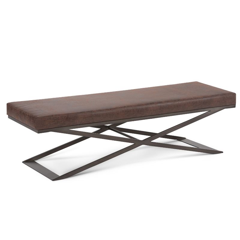 Juneau Demilune Accent Bench Brown - Treasure Trove Accents