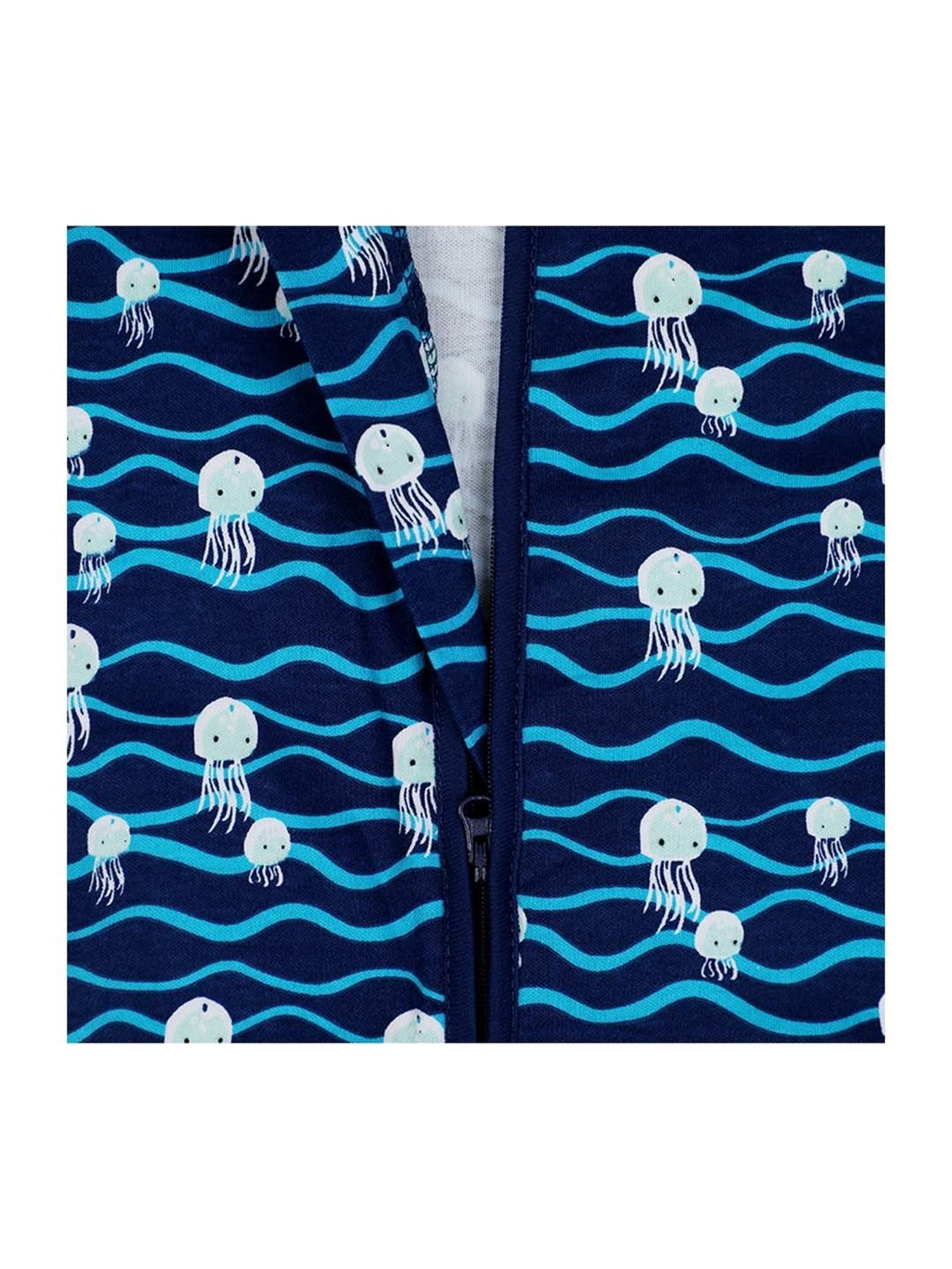 Greendigo Kids Blue Printed Swaddle