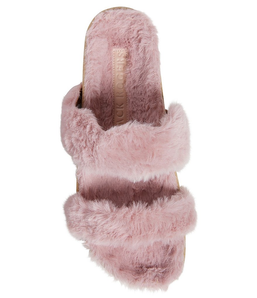 Jack Rogers Lauren Comfort Cozy Faux Fur Slides