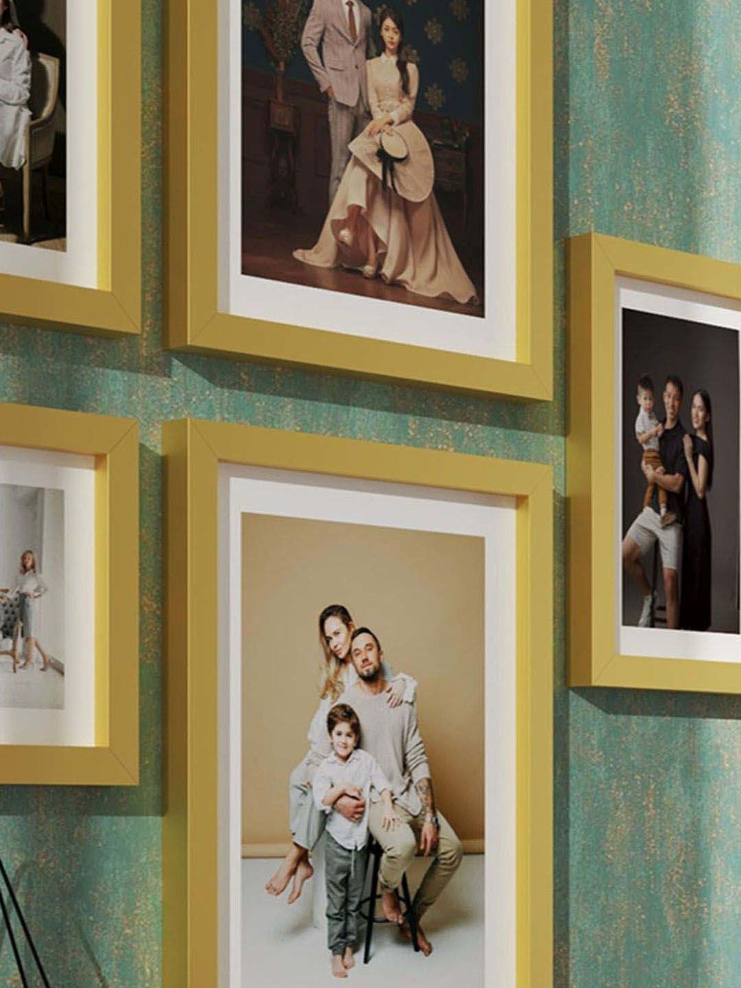 Art Street Contemporary Baroque Multicolor Wood Framed Wall Painting - Set of 6