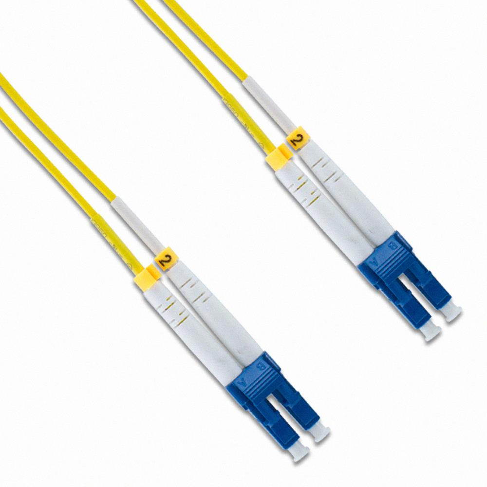 NavePoint LC-LC Fiber Optic Cable Duplex 9/125 Singlemode 1M 2-pack