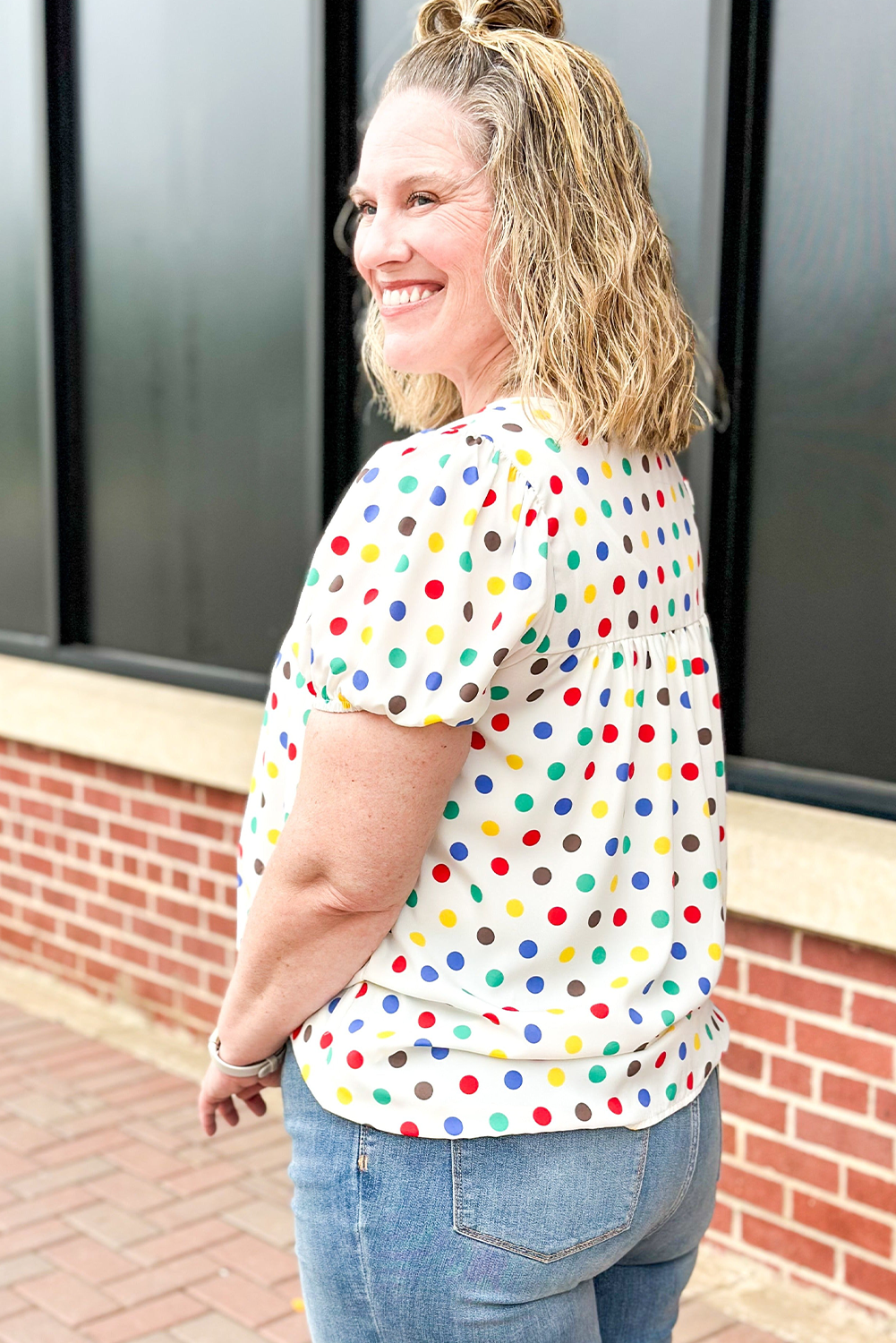 Rose Leopard Print V Neck Plus Size Tee