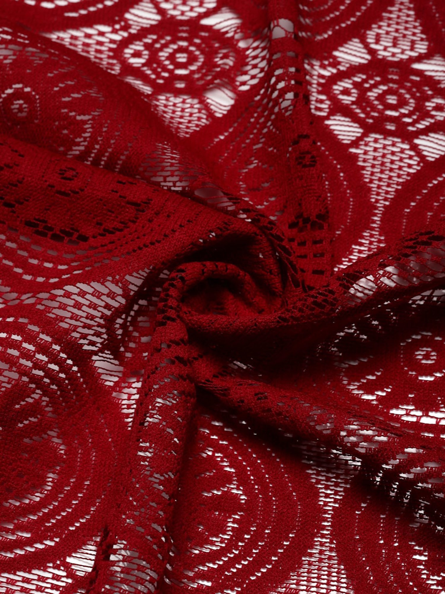 Romee Maroon Polyester Floral Sofa Covers