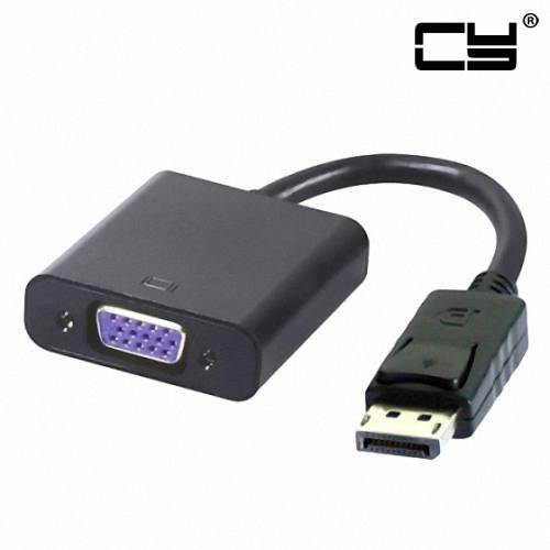 CHENYANG  DP DisplayPort Display Port Source to VGA Female Sink Monitor Projector Cable Support ATI Eyefinity Black