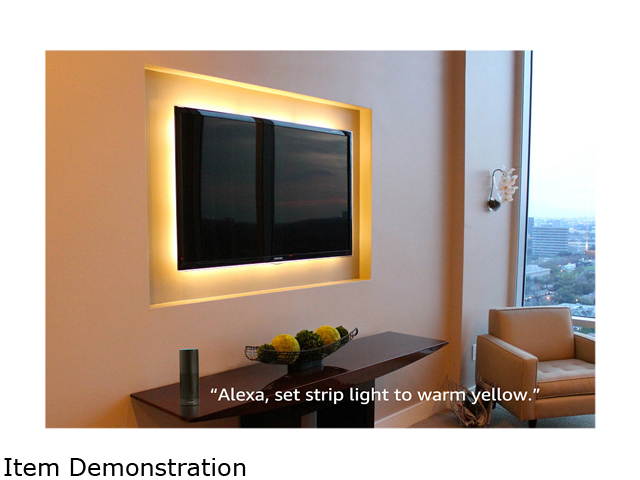 TorchStar LED Strip Light Kit, works with Amazon Alexa, 4pcs - Waterproof Strip Lights, Flexible Strips, RGB