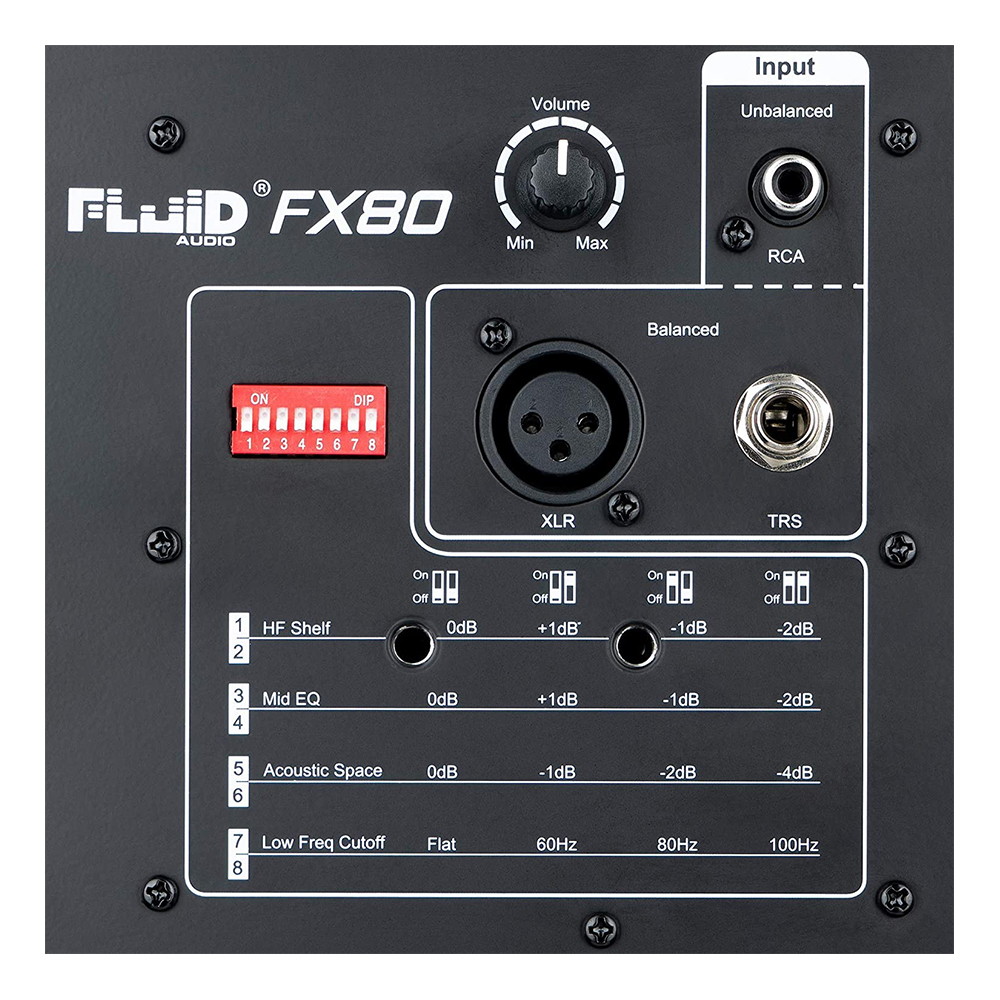 Fluid Audio FX80 8" 2-Way Coaxial 110W Powered Reference Monitor, Single