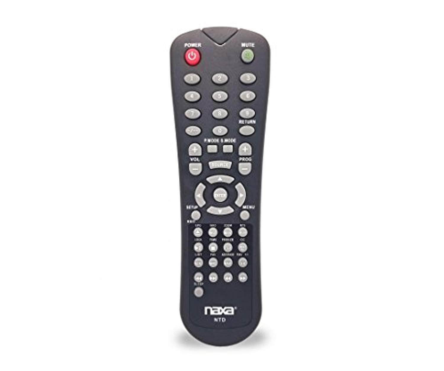 naxa original replacement remote control for naxa nt and ntd model 12 volt tvs and tv/dvd combo players