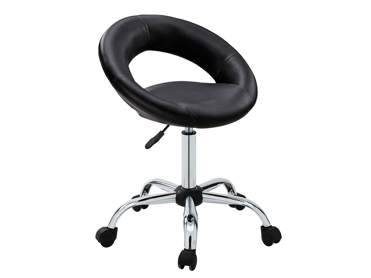 Cresent Swivel Height Adjustable Task Chair PU Leather Office Chair with Wheels
