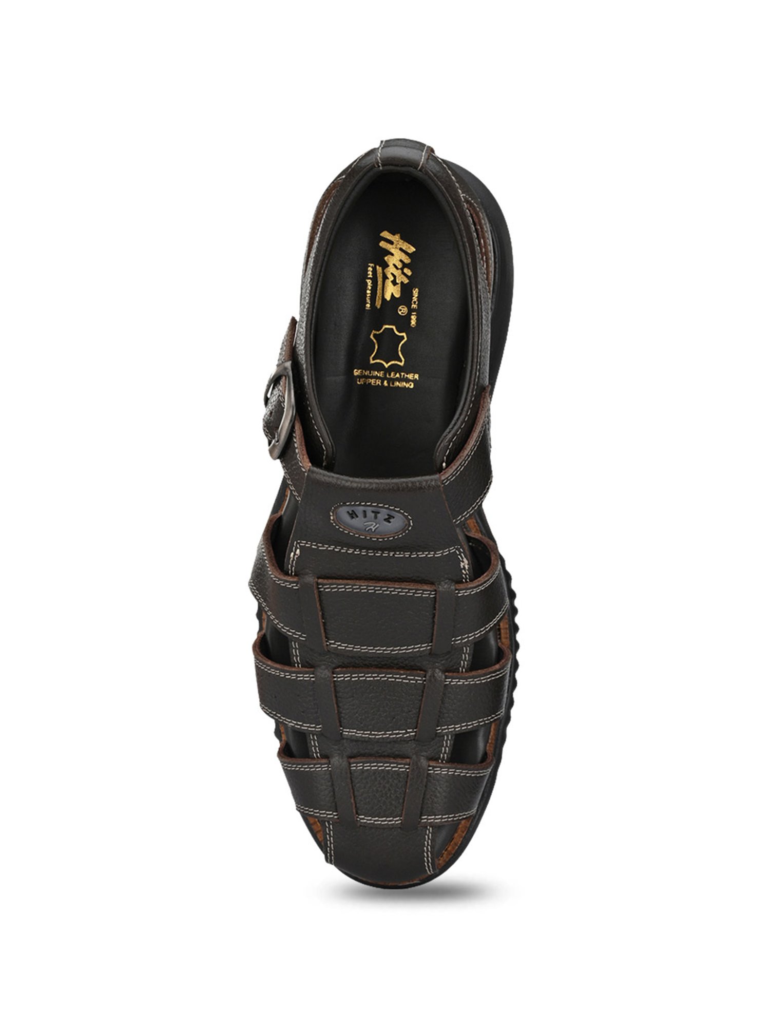 Hitz Men's Brown Fisherman Sandals