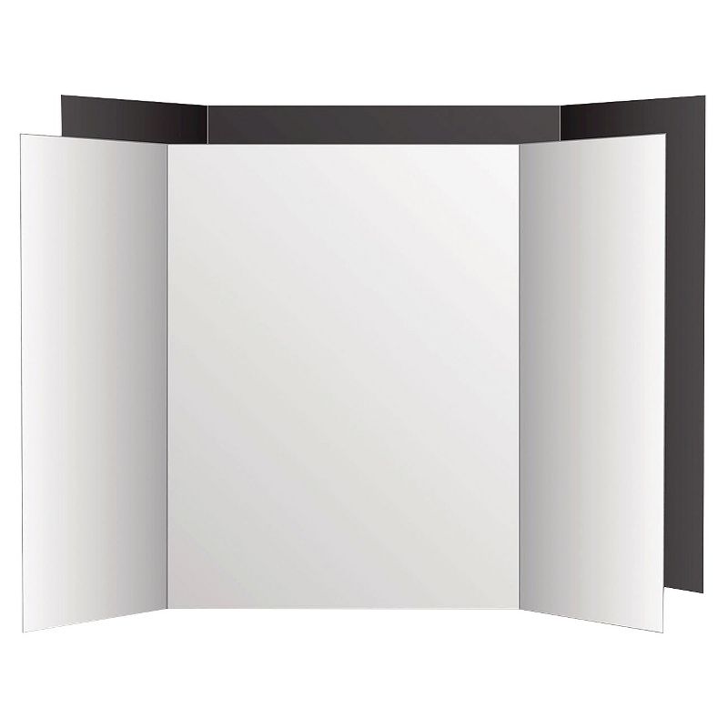 Eco Brites Too Cool Tri-Fold Poster Board - Black/White