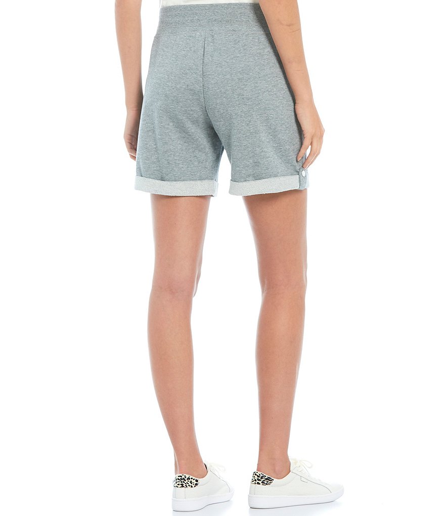 Marc New York Paperbag Waist Sueded Jersey Drawstring Shorts