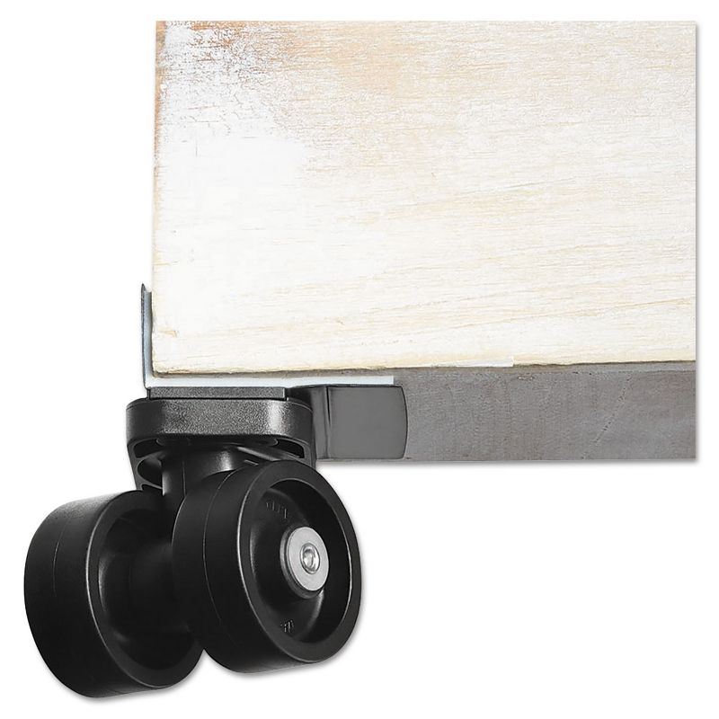 Master Caster Roll-Arounds Instant Swivel Wheels Self-Adhesive Black 4/Set 17240