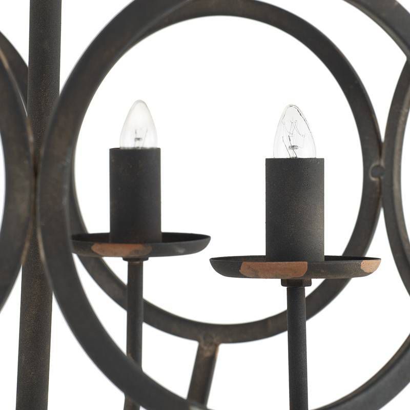 Malin 4-Light Orb Chandelier Antique Black - A&B Home