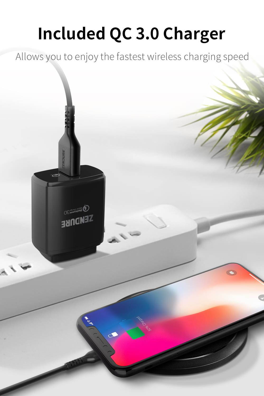 Zendure Q4 (Aluminum shell + Alcantara cover) Wireless Charger - Black