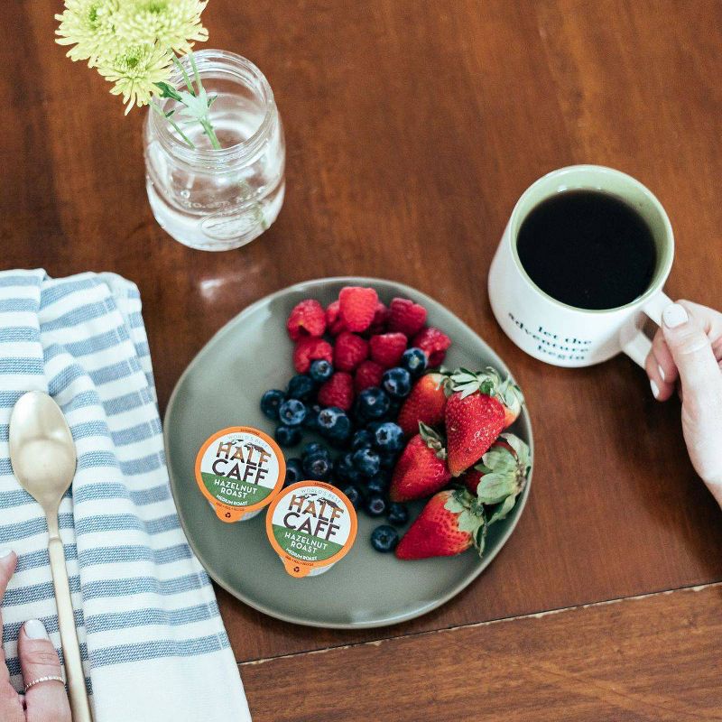 Maud's Half Caff Coffee (World's Best Half Caff), Recyclable Half Caff Coffee Pods – 100% Arabica Coffee California Roasted - 100ct