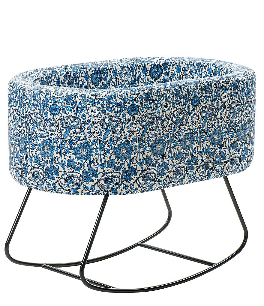 Aristot Pink & Rose Upholstered Bassinet + Rocking Dondolo Bassinet Base