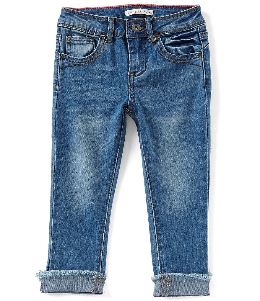 Hippie Girl Little Girls 4-6X REPREVE Destructed Denim Skinny Jeans