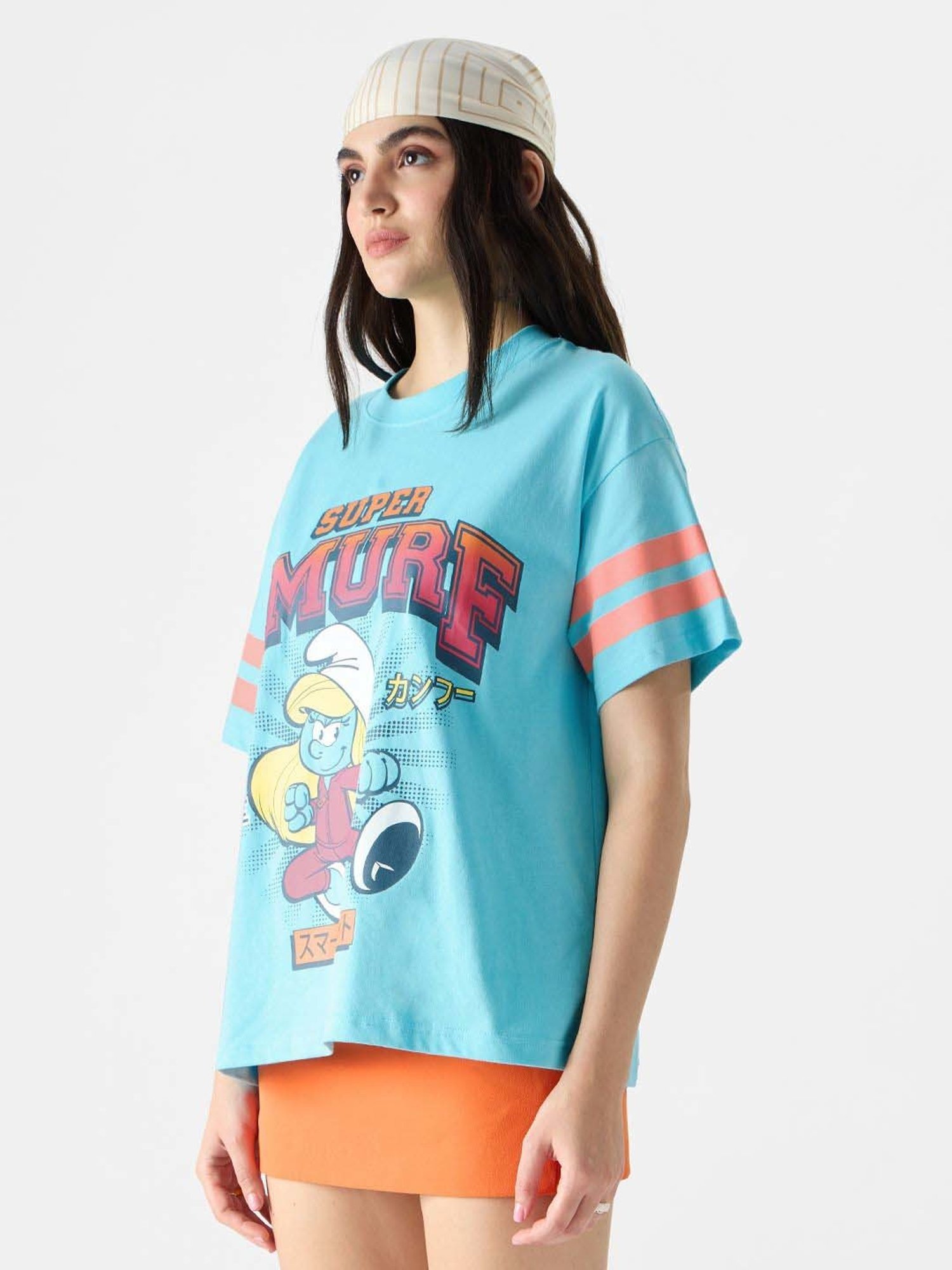 The Souled Store Blue Cotton Printed T-Shirt