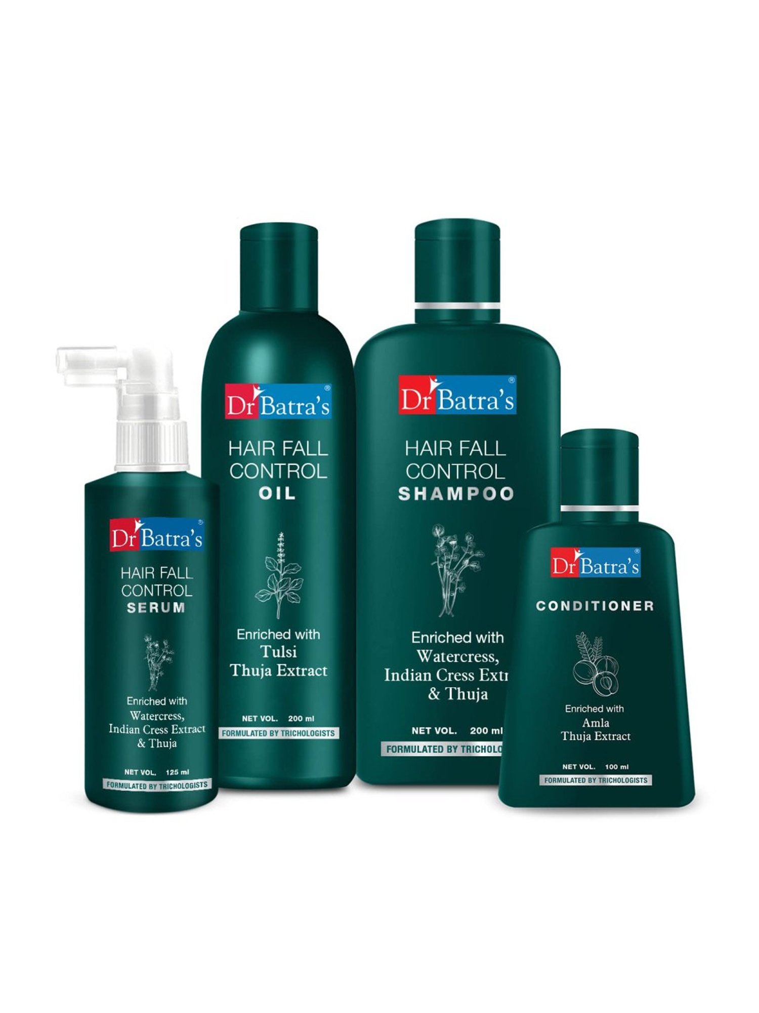 Dr. Batra's Hair Fall Control Serum, Conditioner, Hair Fall Control Oil & Shampoo