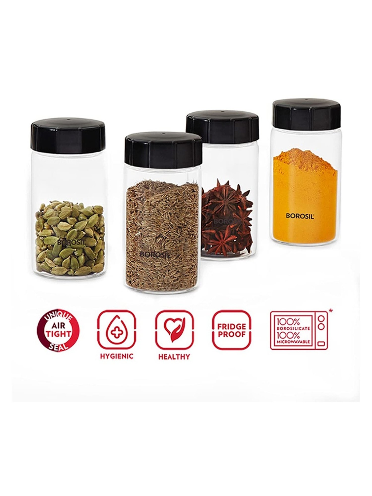 Borosil Transparent Glass Jar & Container (300ml)