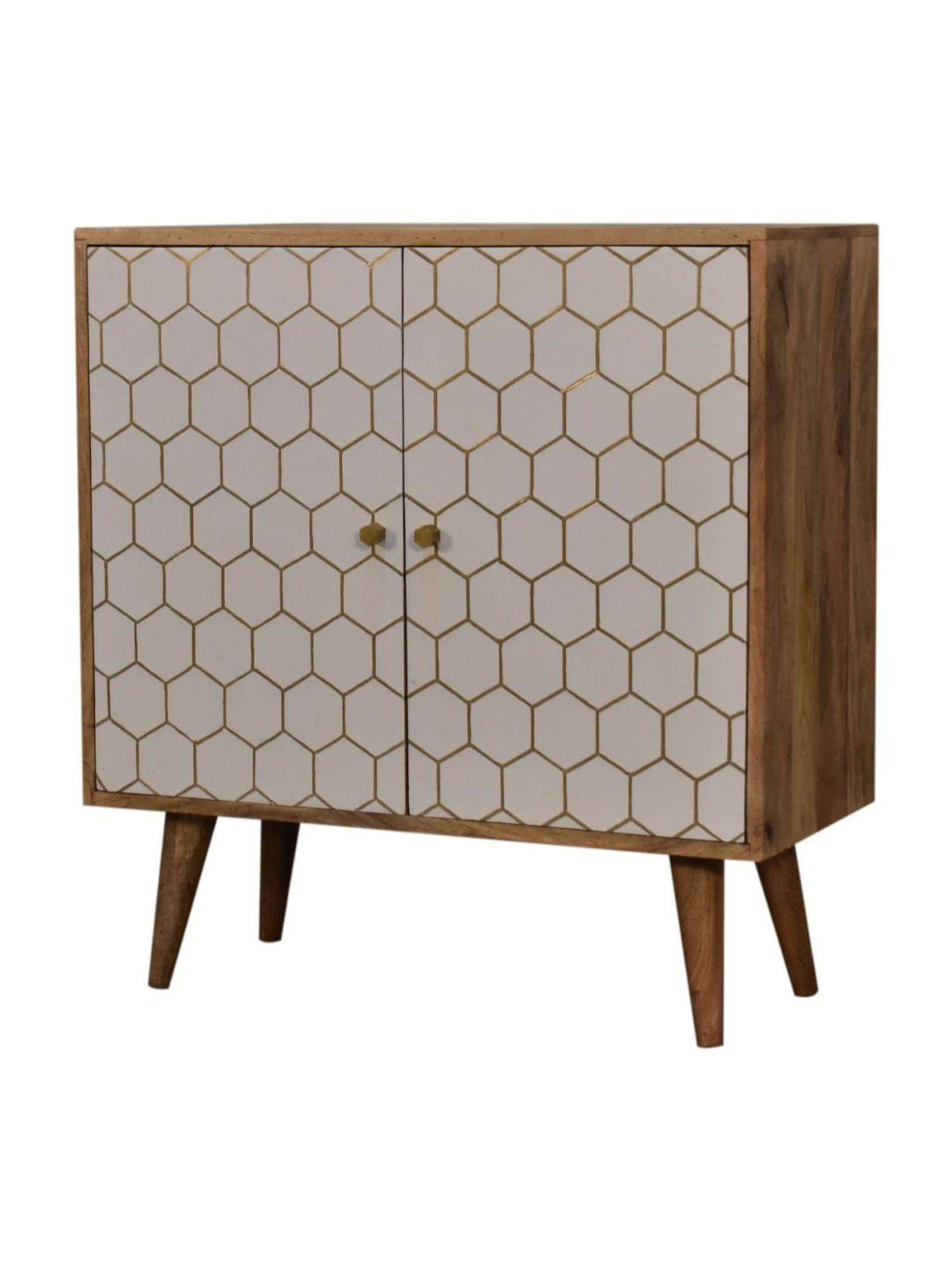 Artisan Furniture Cassia Grey & Brown Wood Cabinet