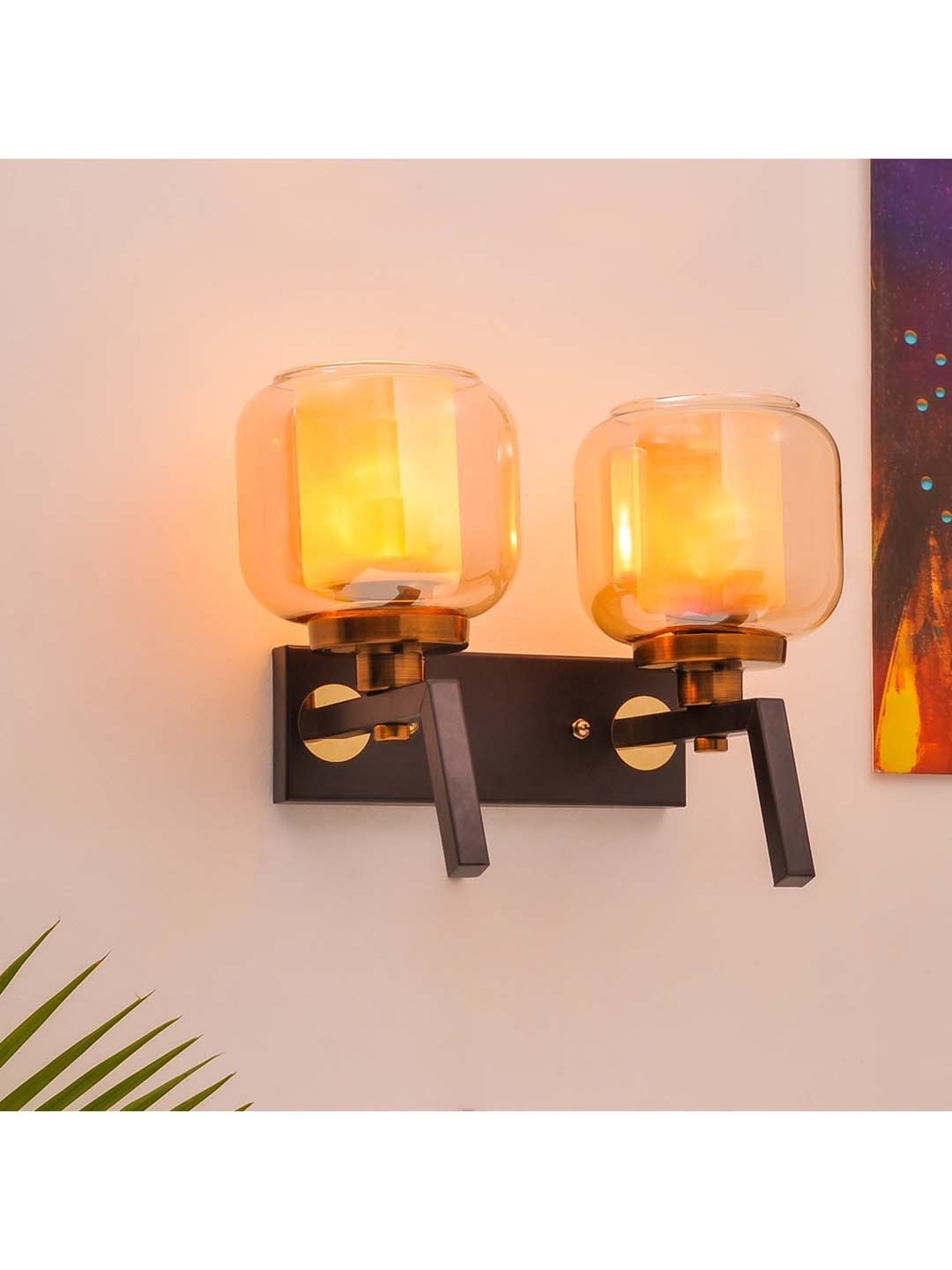 Fos Lighting 'Dish' Antique Gold & White Brass 5-In-1 Hanging Light