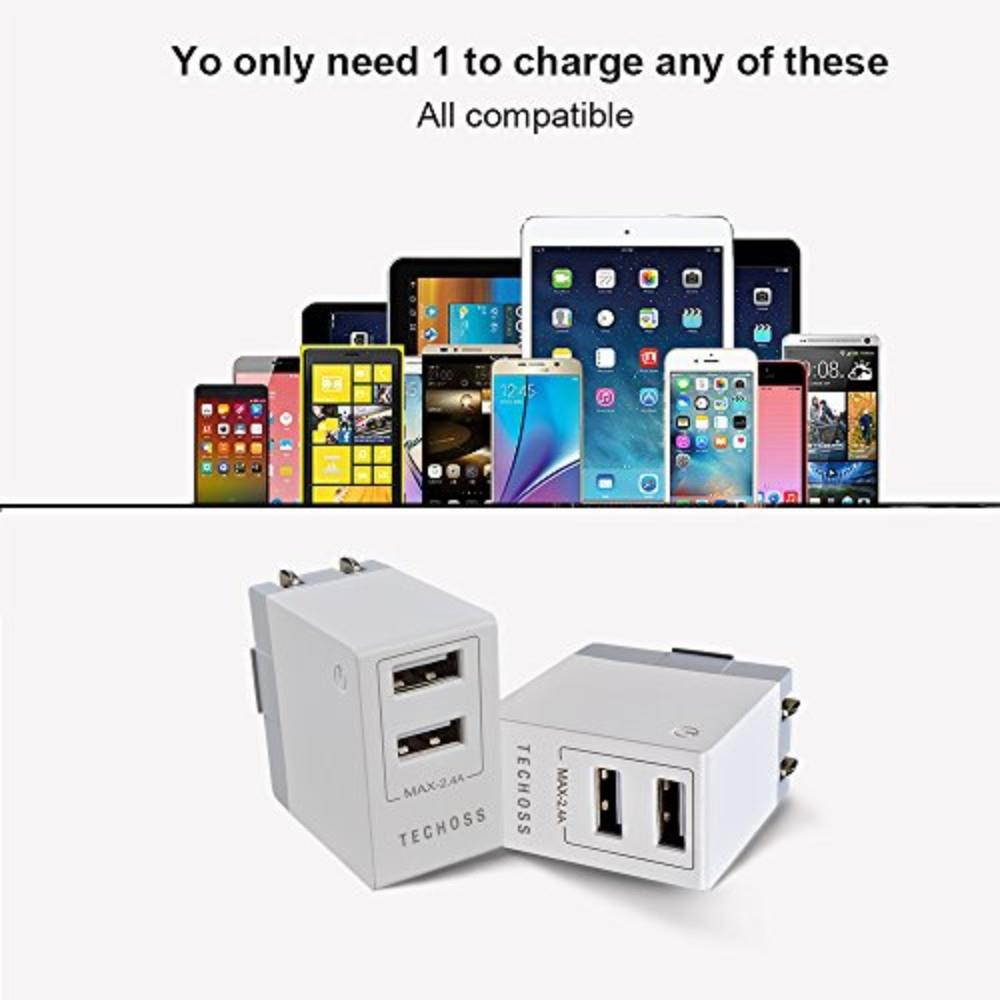 Offex USB Wall Charger 2.4A + 3FT Micro Cable 2.4A Offex Fast Charging Kit for Samsung Android MP4