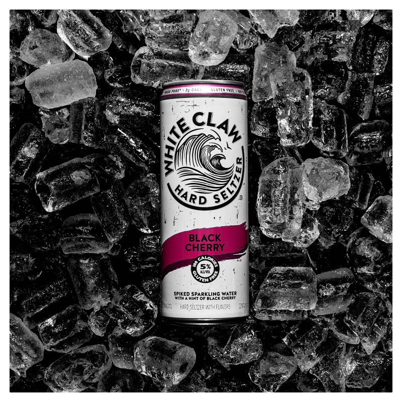 White Claw Black Cherry Hard Seltzer - 12pk/12 fl oz Slim Cans