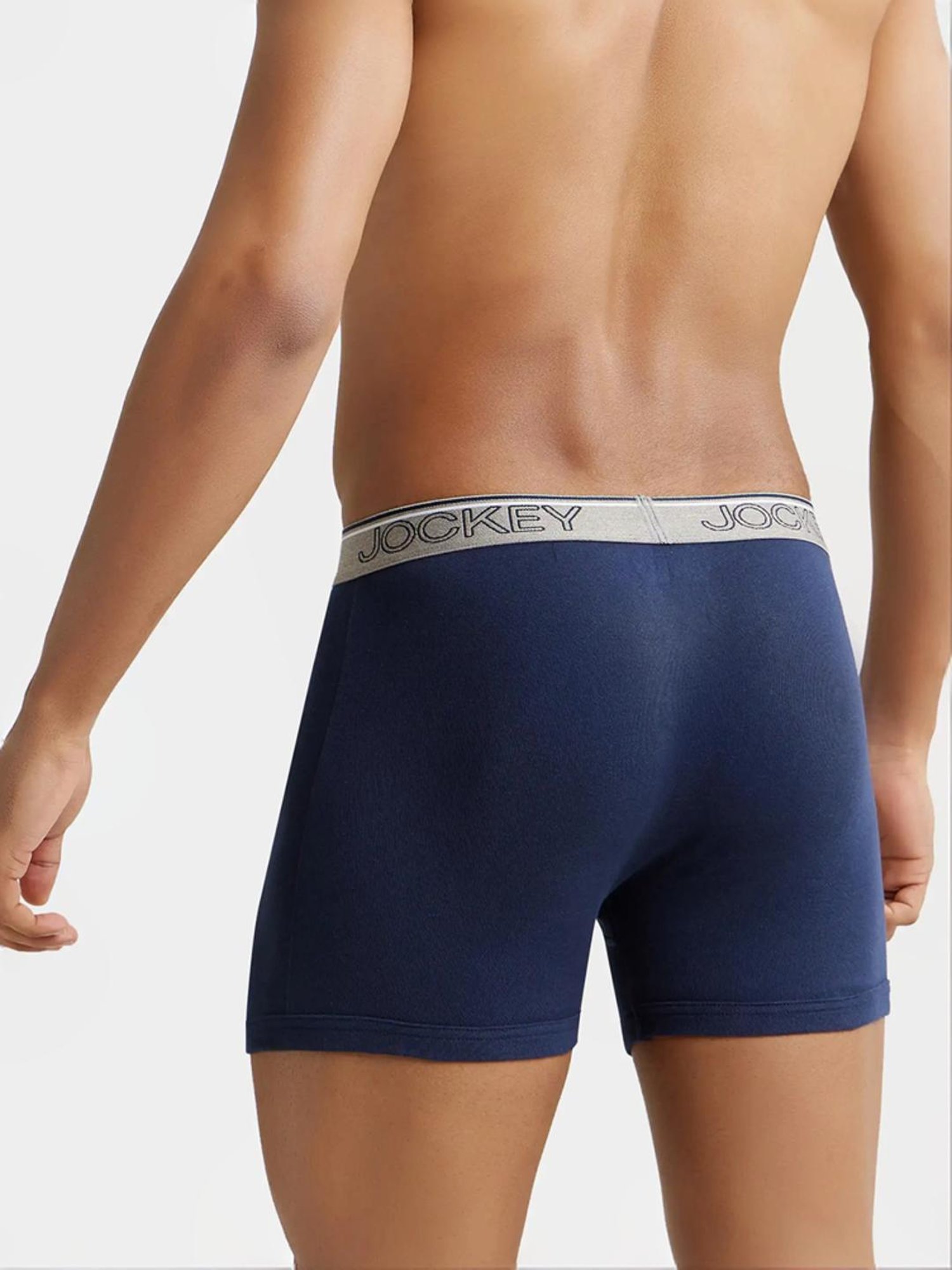 Jockey 8009 Men's Super Combed Cotton Rib Solid Boxer Brief with Ultrasoft Waistband