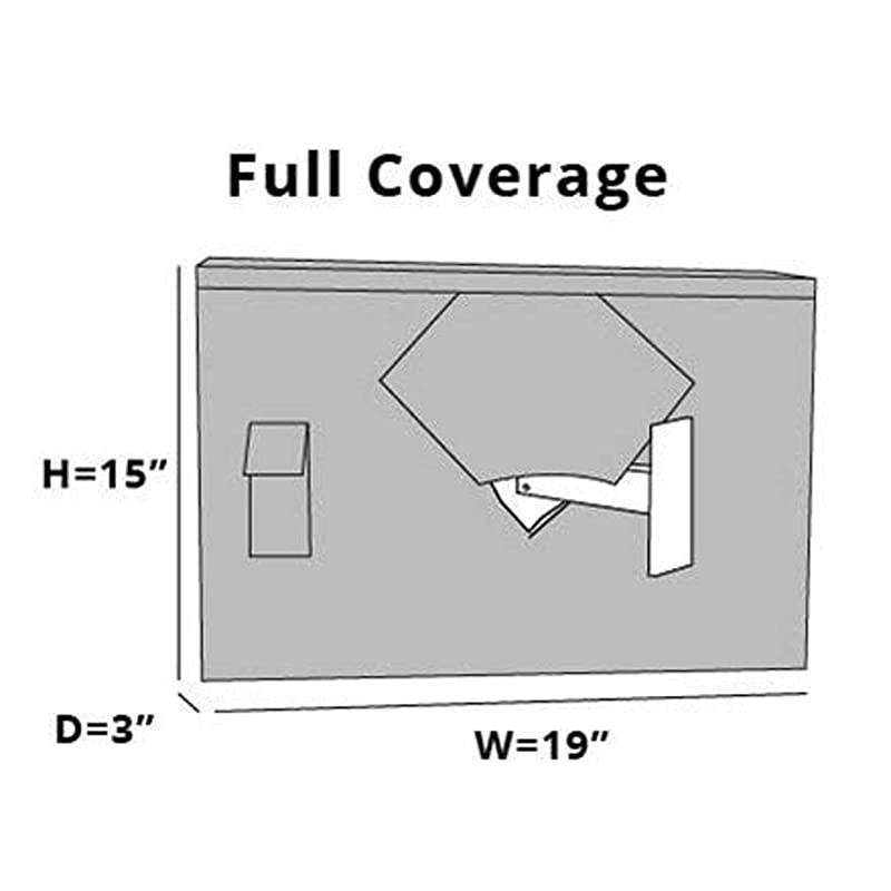 Outdoor TV Cover Fits 18 to 21 Inch TVs Ultima 600 Denier Fade Resistant Polyester Full Coverage Interior Fleece Lining Water Resistant Ripstop Grey