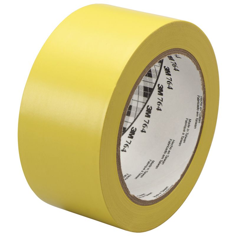 3M 764 Vinyl Tape 5.0 Mil 2" x 36 yds. Yellow 6/Case T967764Y6PK
