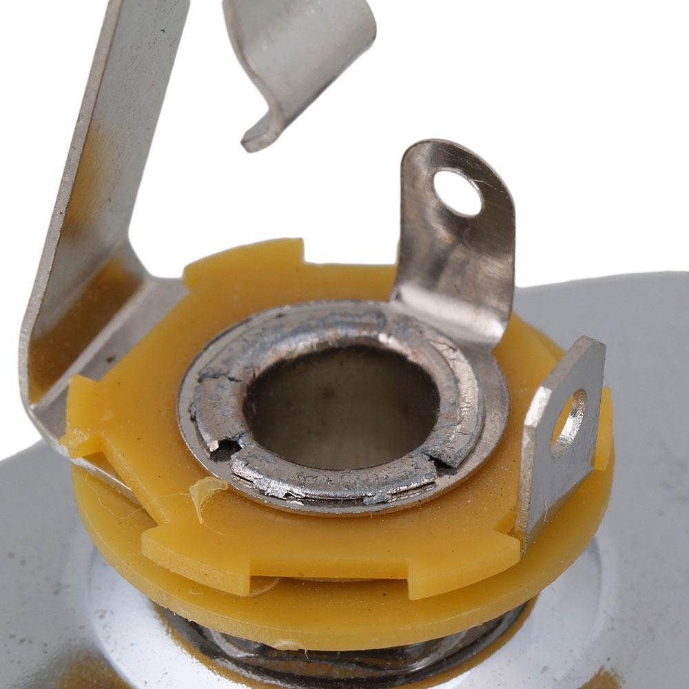 BQLZR 20 Pieces Oval Indented Electric Guitar Output Jack Plate Chrome