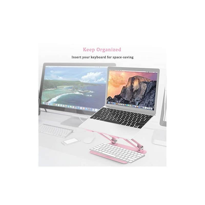 Laptop Stand  Laptop Holder MultiAngle Stand with HeatVent to Elevate Laptop Adjustable Notebook Stand for Laptop up to 17 inches Compatible for MacBook HP Laptop and so on Space Gray