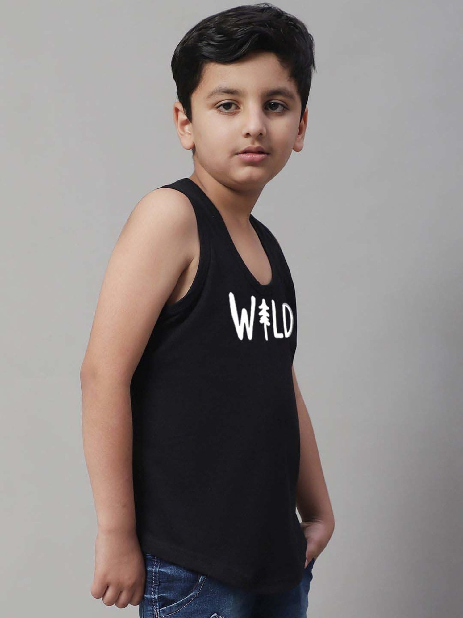 Palm Tree Kids White Printed Vest