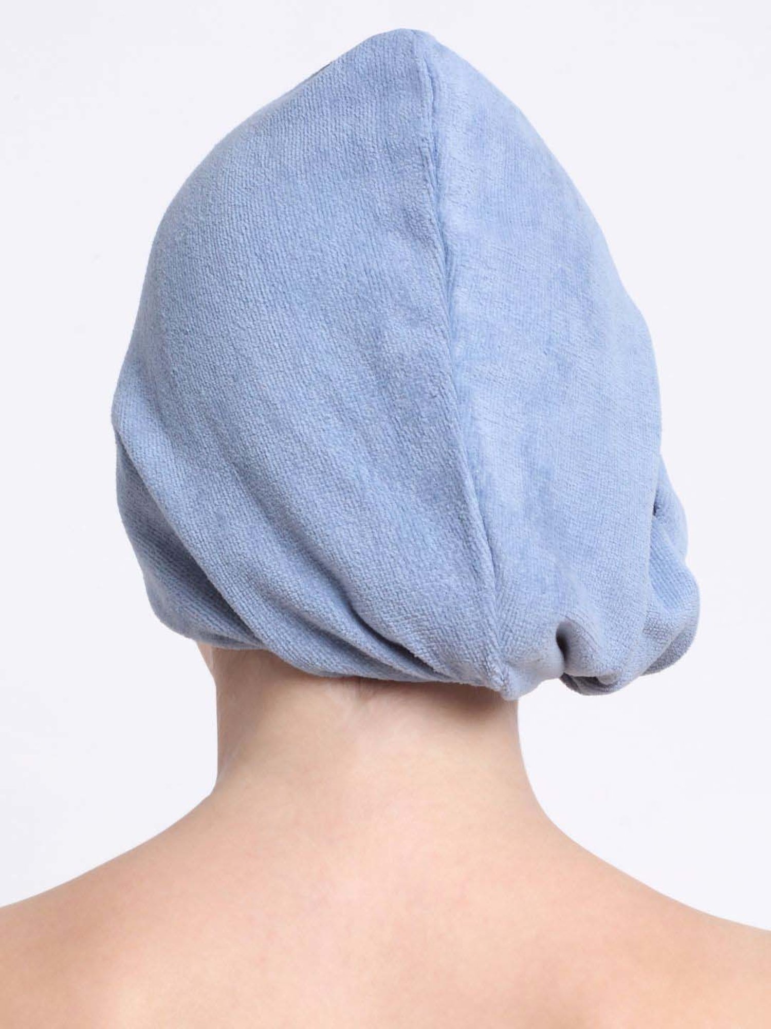 Creeva Luxury Ocean Blue Cotton 380 GSM Hair Wrap