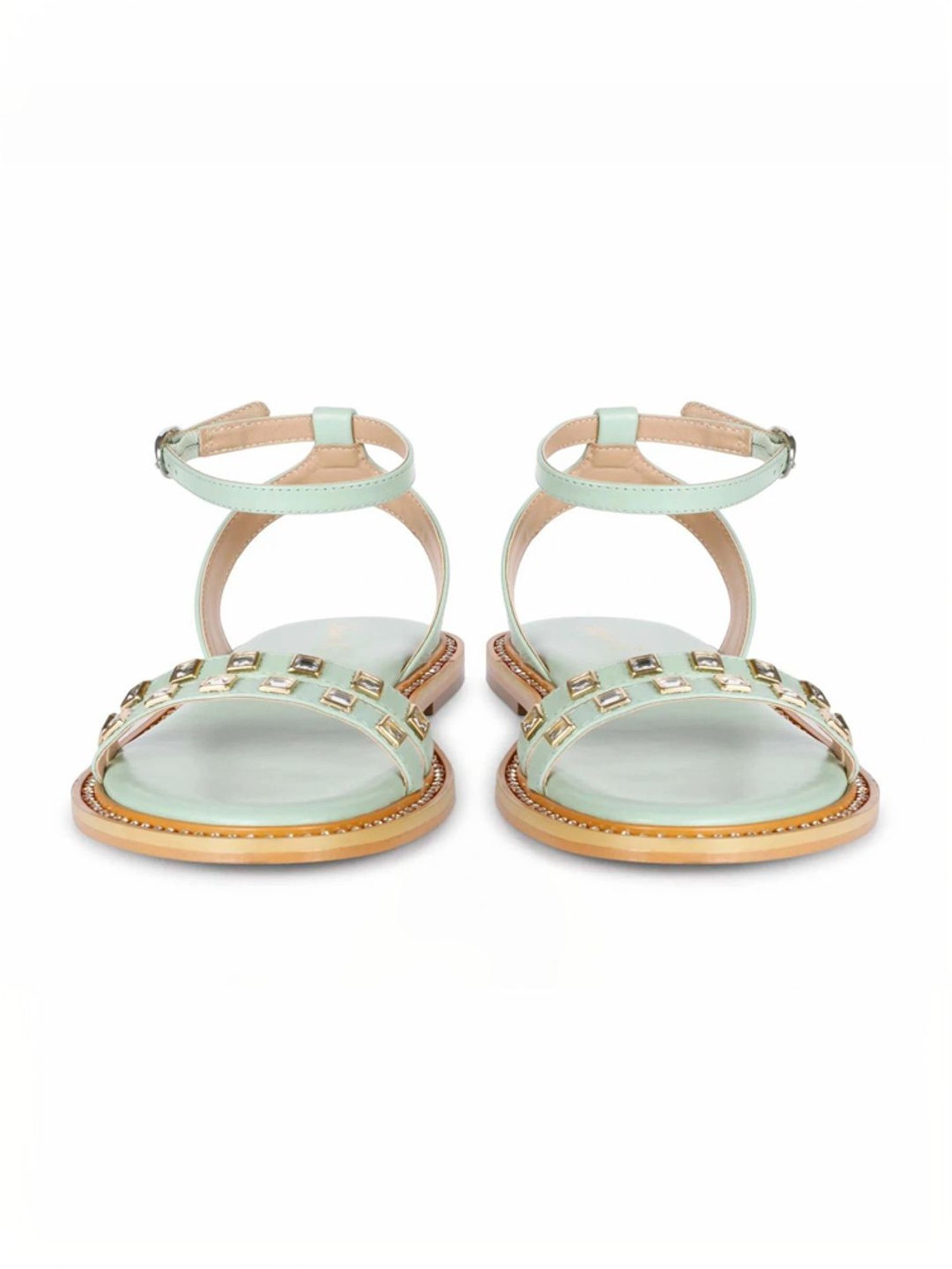 Saint G Women's Ivy Green Ankle Strap Sandals