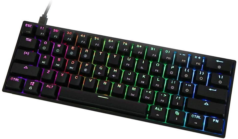 EPOMAKER SKYLOONG GK61S SK61S 61 Keys Hot Swappable 60% Mechanical Keyboard with RGB Backlit, ABS Keycaps, 1900mAh Battery for Win/Mac/Gamers