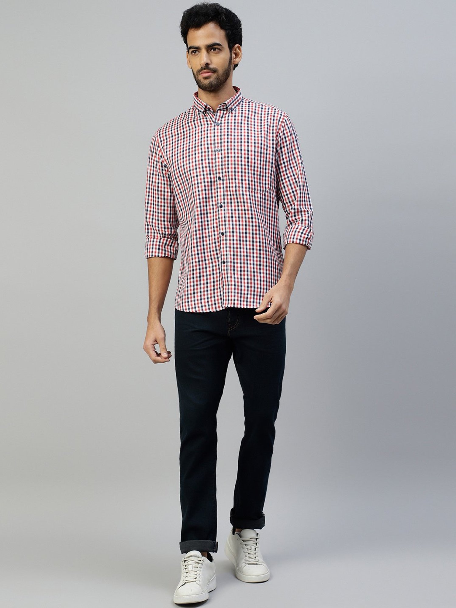 Don Vino Multicolor Slim Fit Check Shirt