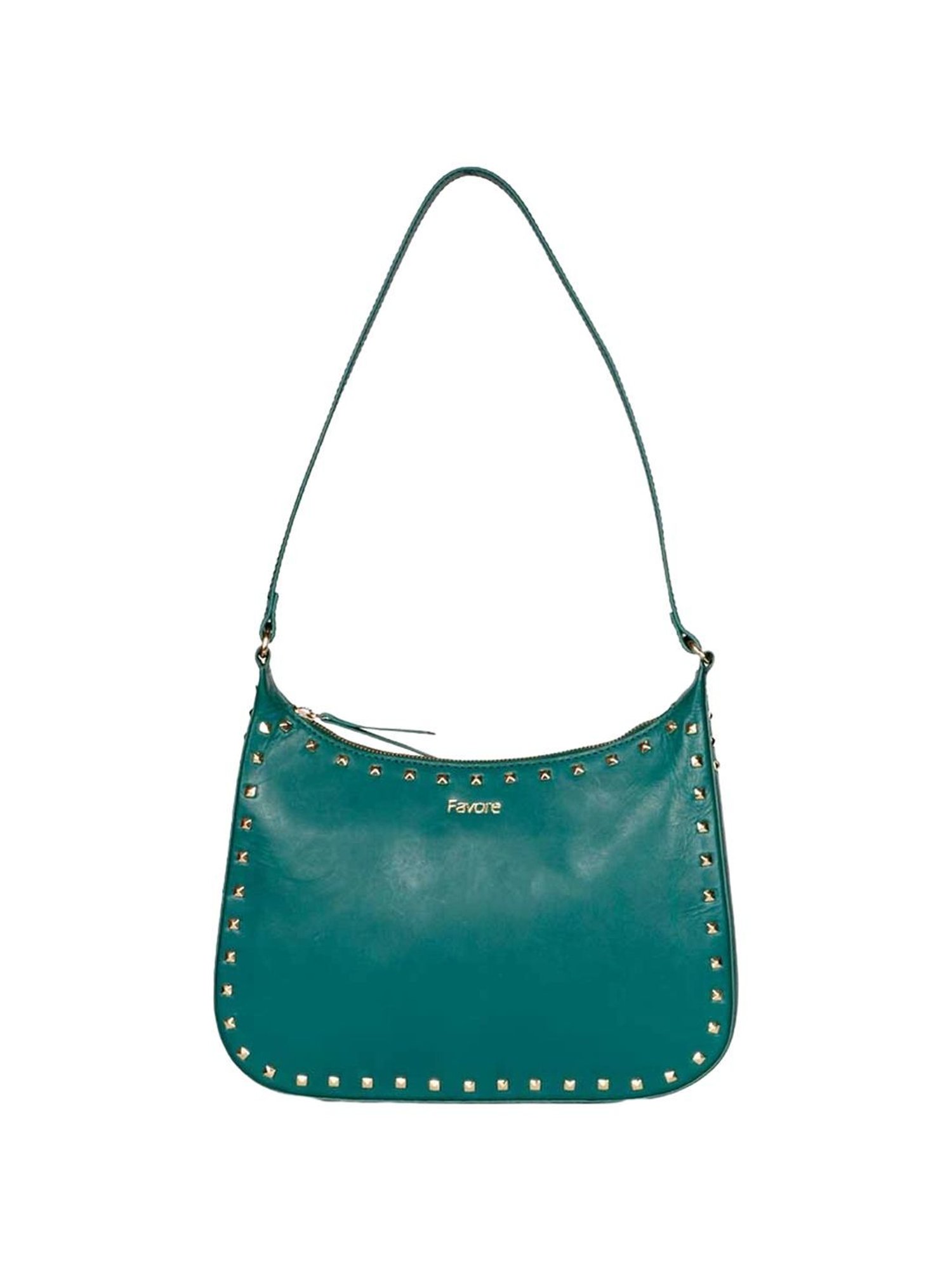 Favore Green Solid Medium Hobos