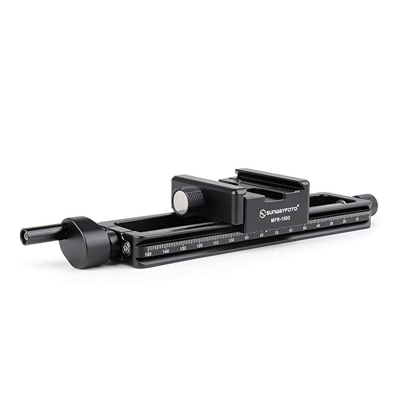 MFR-150S Wormdrive Macro Rail w Arca / RRS Compatible Clamp for Precision Focus