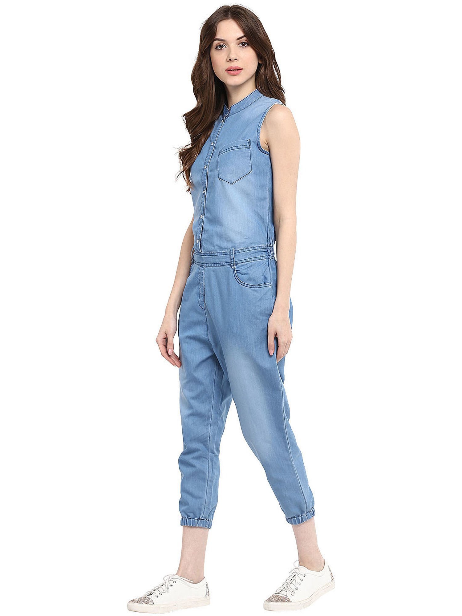 StyleStone Blue Midi Jumpsuit
