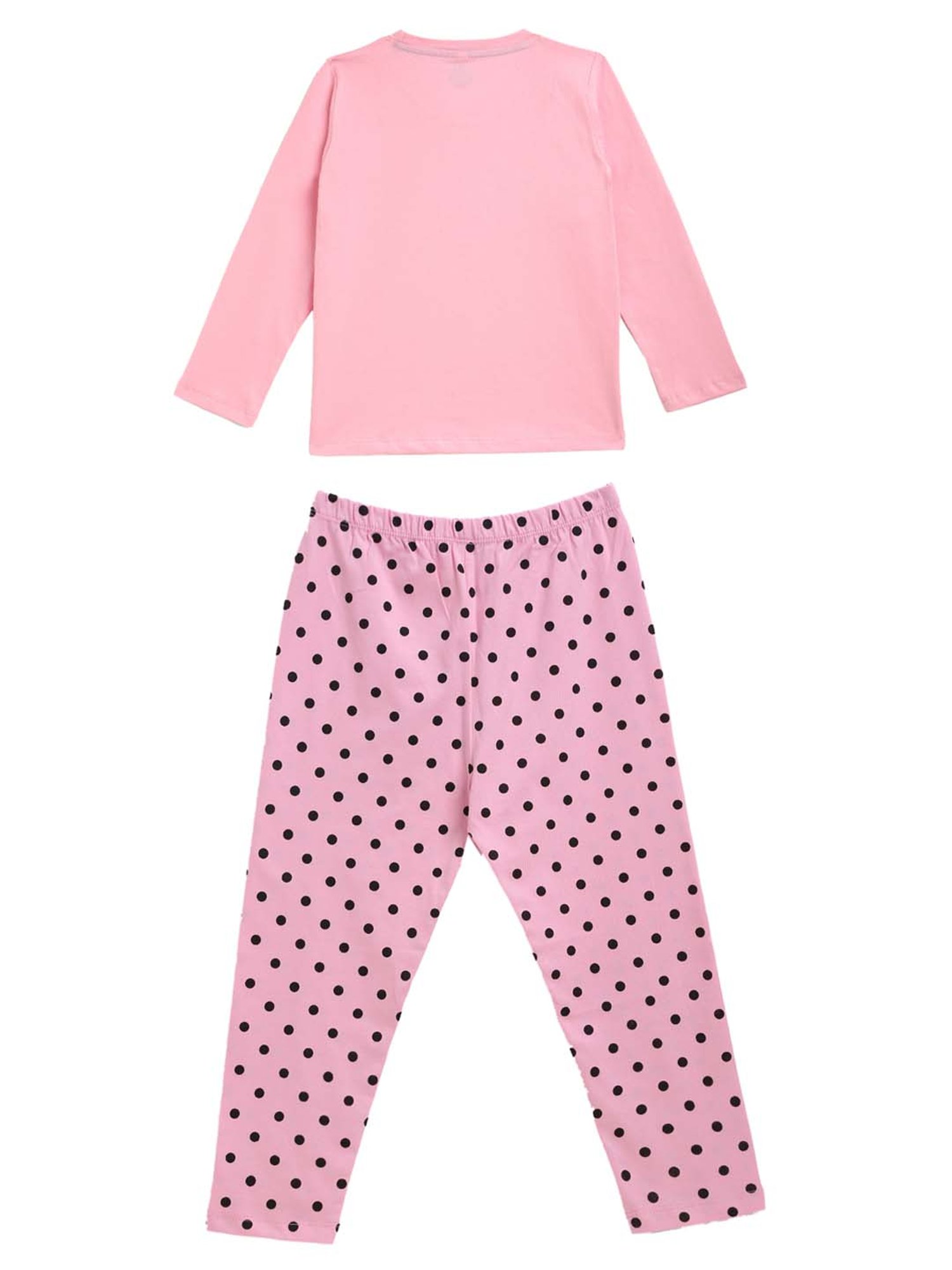 Kids Craft Pink Printed T-Shirt with Pyjamas