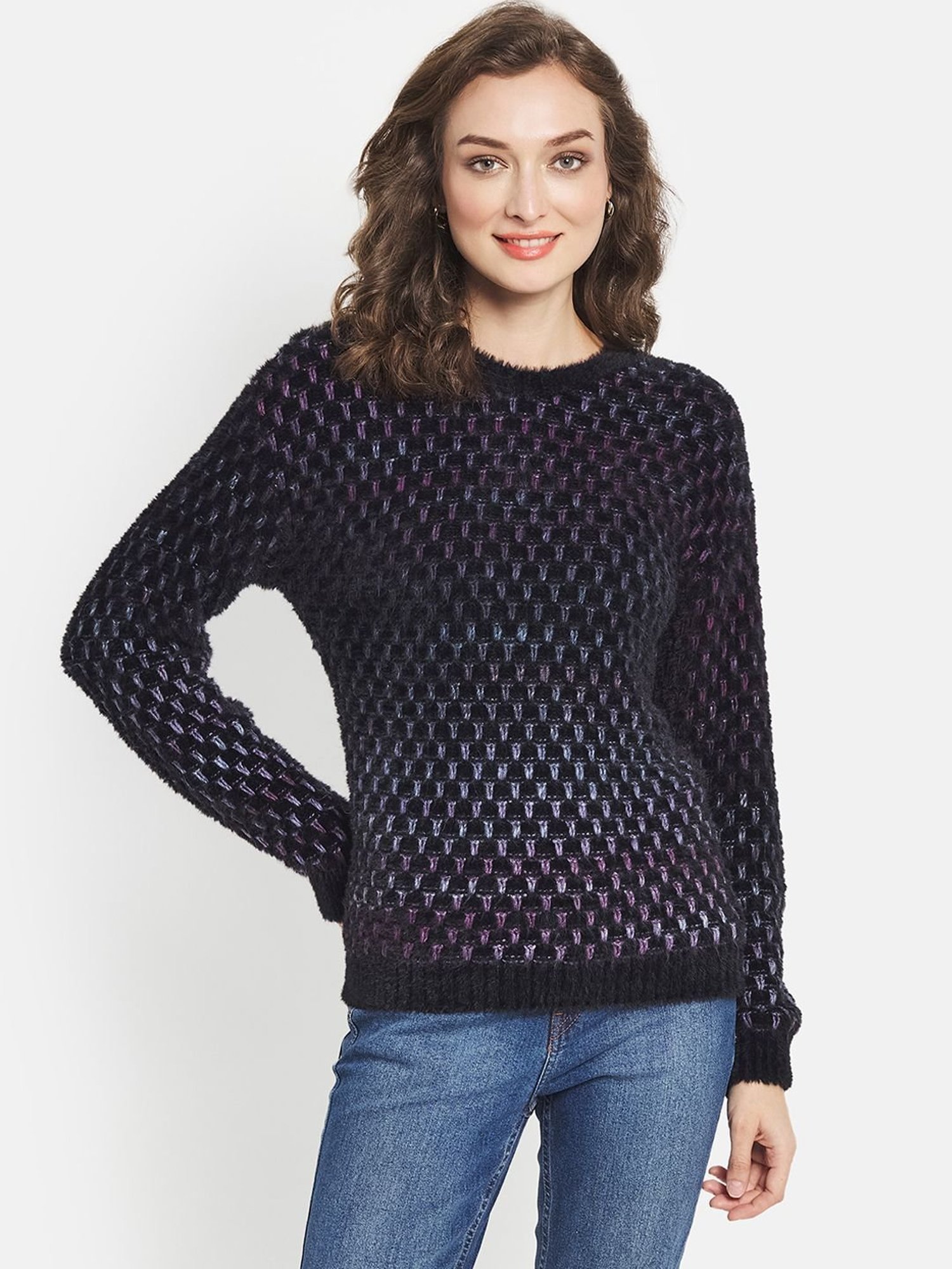 METTLE Black Quilted Pullover