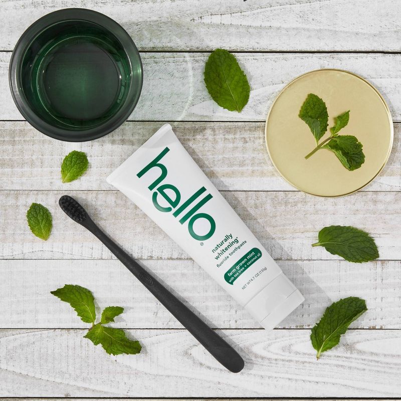 hello Naturally Whitening Fluoride Toothpaste , sls Free and Vegan , 4.7oz