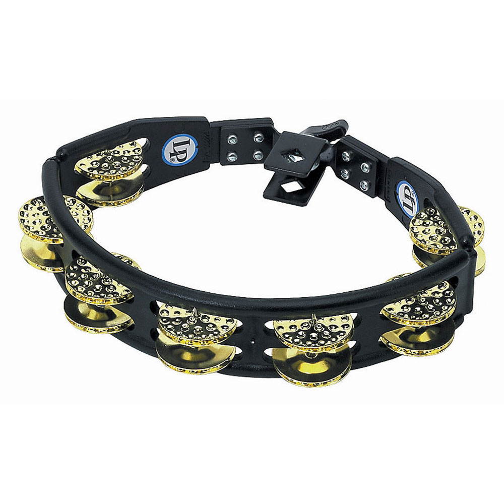 Latin Percussion LP179 Cyclops Tambales, Black, Dimp Brass, Mounted