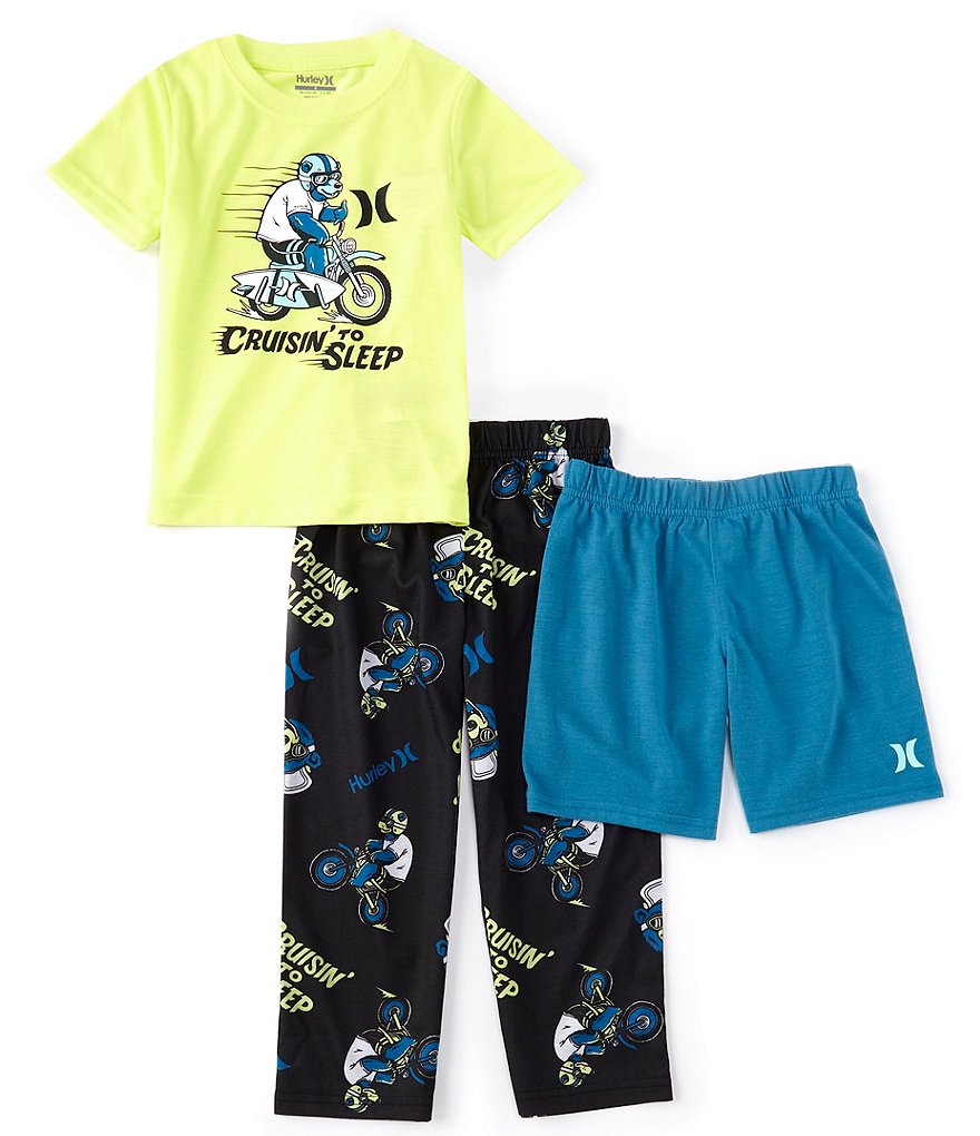 Komar Kids Little/Big Boys 4-16 Gamer Hall of Fame 3-Piece Pajamas Set