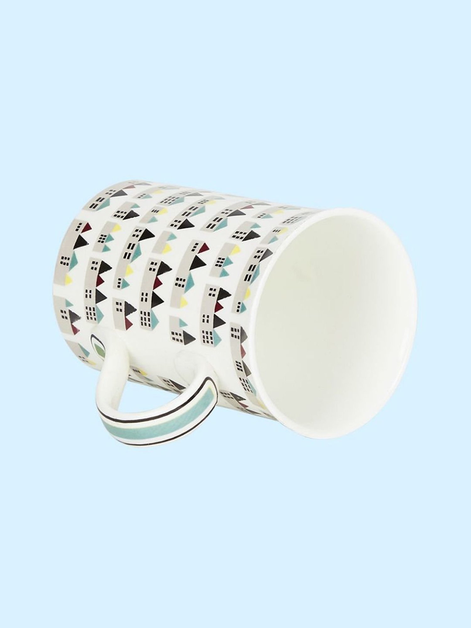 Living Scapes by Pantaloons White Bone China Tea Coffee Mugs (0.3 L)