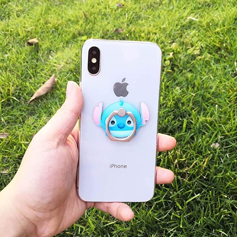 ZOEASTTM 3pcs  Grip Dumbo White Cat Stitch Universal 360&deg; Adjustable Holder Car Desk Hook Stand Stent Mount Kickstand Compatible with iPhone 11 XS XR Max X 8 Plus iPad 3pcs Dumbo